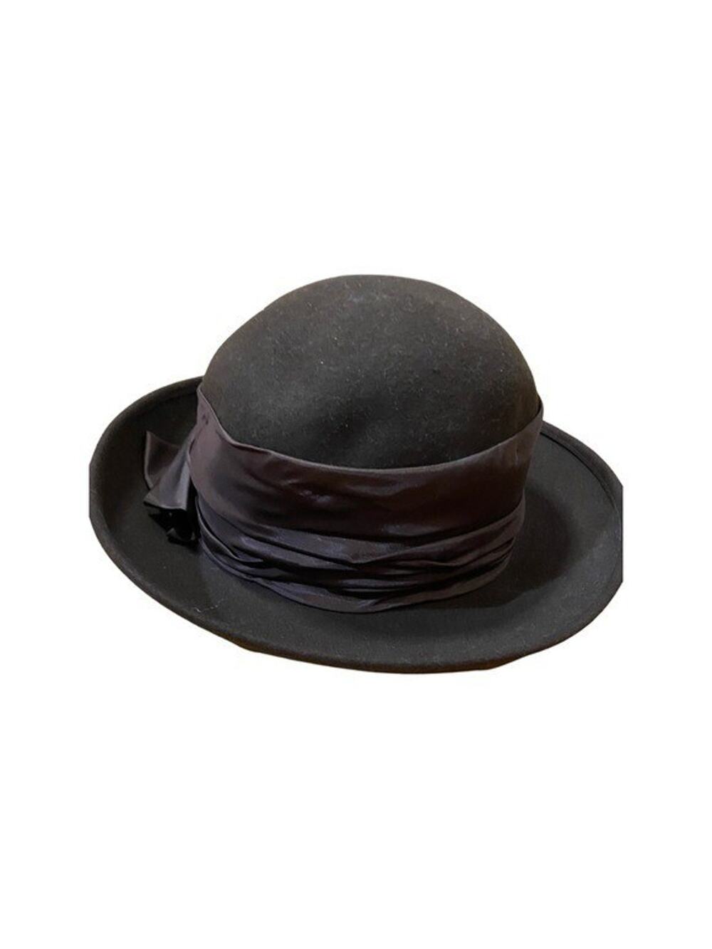 Sutton Studio Women Burgundy wool Hat One Size w velvet bow Italy